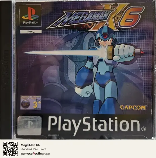 Mega Man X6 PlayStation, PAL box front