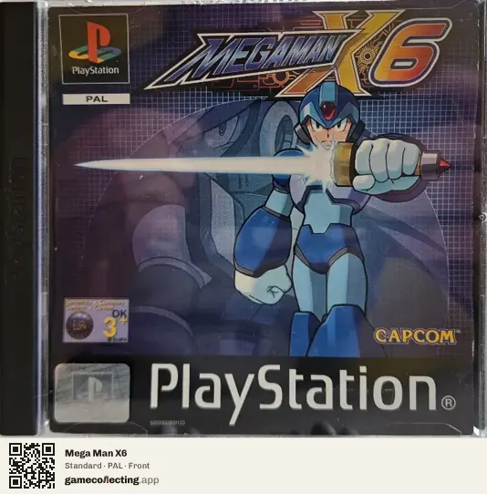 Mega Man X6 PlayStation, PAL box front