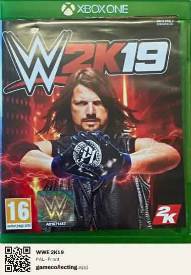 WWE 2K19 Xbox One, PAL box front