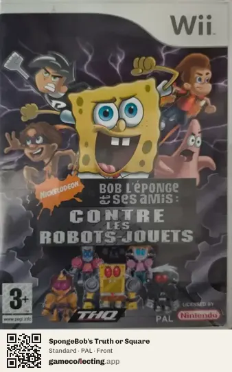SpongeBob's Truth or Square Nintendo Wii, PAL box front