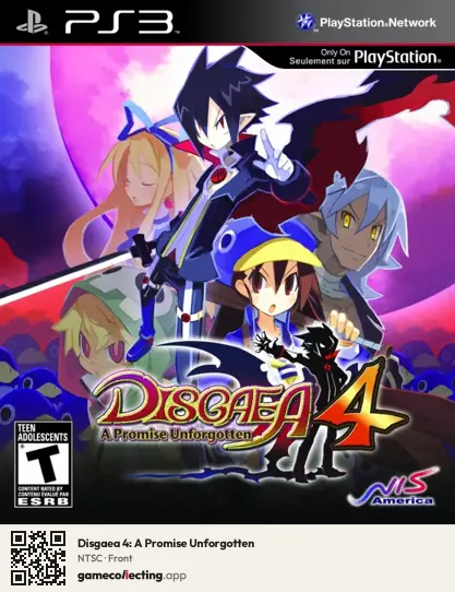 Disgaea 4: A Promise Unforgotten PlayStation 3, NTSC box front