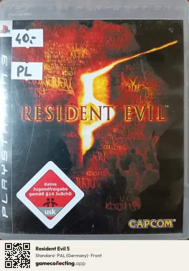 Resident Evil 5 PlayStation 3, Germany box front