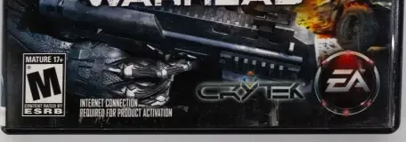 Crysis Warhead, the ESRB box on its front