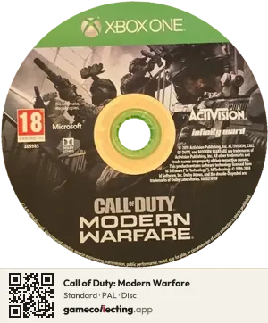 Call of Duty: Modern Warfare Xbox One, PAL disc