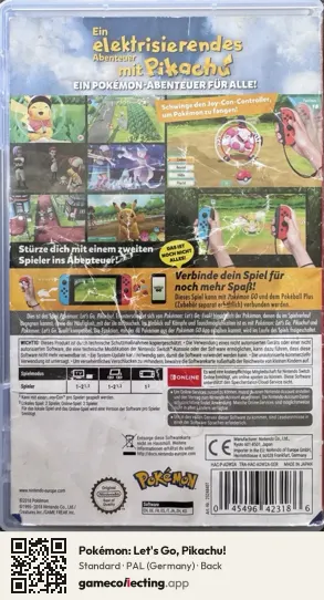 Pokémon: Let's Go, Pikachu! Nintendo Switch, Germany box back