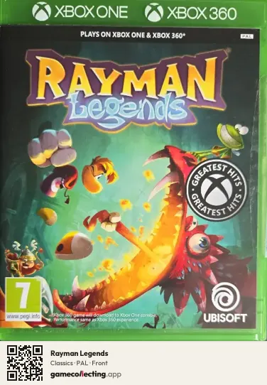 Rayman Legends Xbox 360, PAL box front