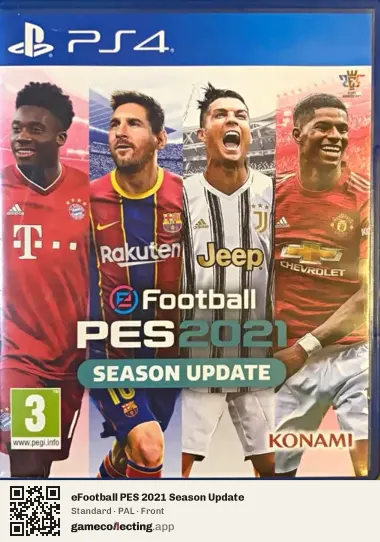 eFootball PES 2021 Season Update PlayStation 4, PAL box front