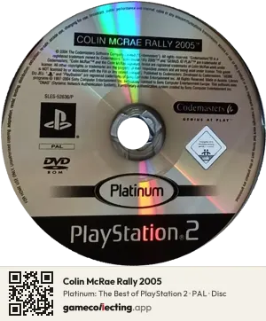 Colin McRae Rally 2005 PlayStation 2, PAL disc