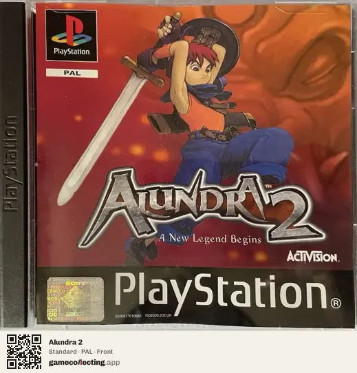 Alundra 2 PlayStation, PAL box front