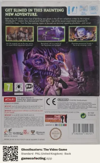 Ghostbusters: The Video Game Nintendo Wii, United Kingdom box back