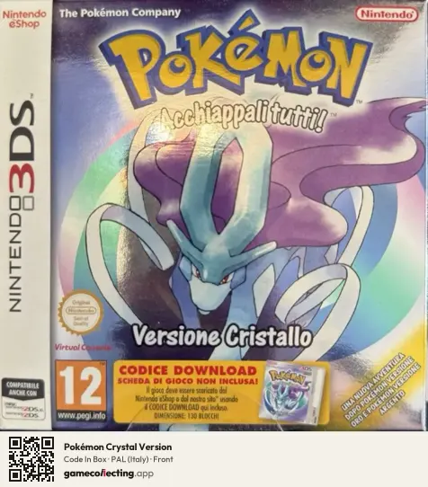 Pokémon Crystal Version Nintendo 3DS, Italy box front