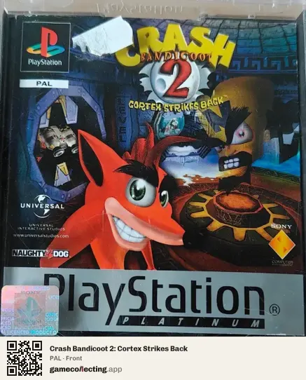 Crash Bandicoot 2: Cortex Strikes Back PlayStation, PAL box front