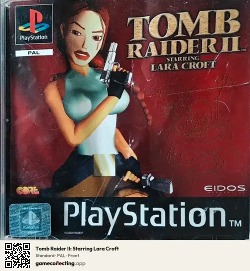 Tomb Raider II: Starring Lara Croft PlayStation, PAL box front