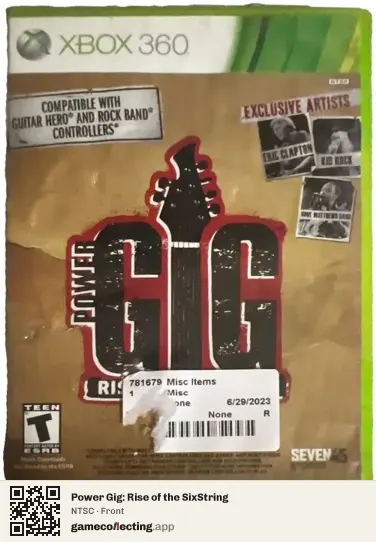 Power Gig: Rise of the SixString Xbox 360, NTSC box front