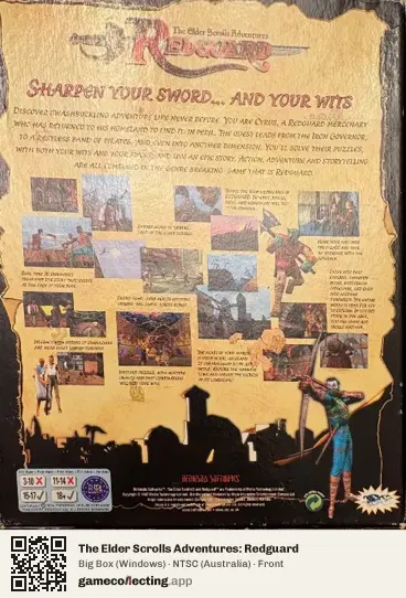 The Elder Scrolls Adventures: Redguard Computer, Australia box front