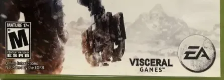 Dead Space 3, the ESRB box on its front