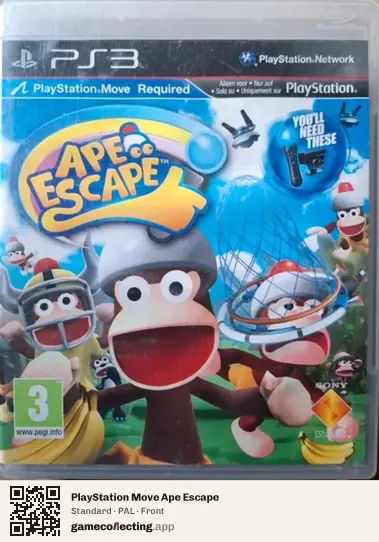 PlayStation Move Ape Escape PlayStation 3, PAL box front