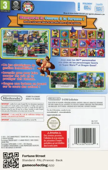 Fortune Street Nintendo Wii, France box back
