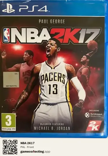 NBA 2K17 PlayStation 4, PAL box front