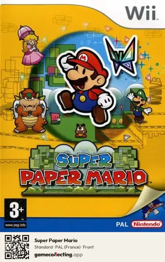 Super Paper Mario Nintendo Wii, France box front
