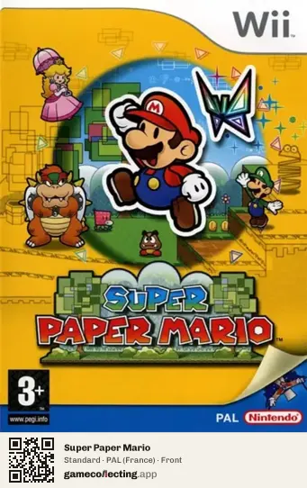 Super Paper Mario Nintendo Wii, France box front