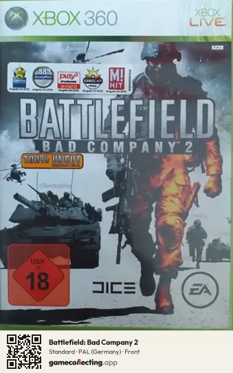 Battlefield: Bad Company 2 Xbox 360, Germany box front