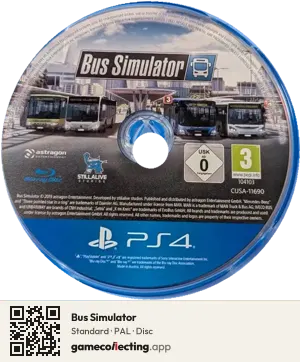 Bus Simulator PlayStation 4, PAL disc