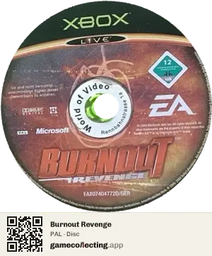 Burnout Revenge Xbox, PAL disc