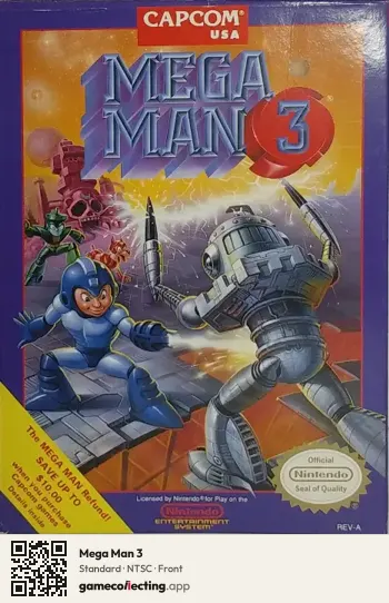 Mega Man 3 Nintendo Entertainment System, NTSC box front