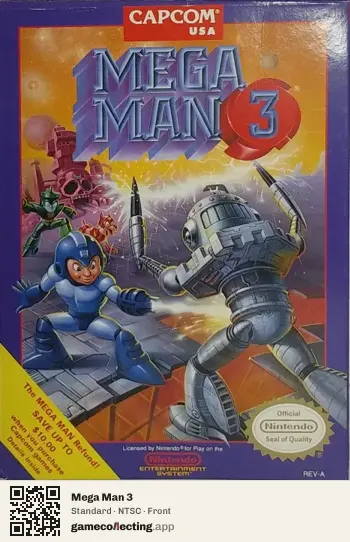 Mega Man 3 Nintendo Entertainment System, NTSC box front