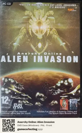 Anarchy Online: Alien Invasion Computer, PAL box front