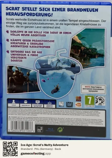 Ice Age: Scrat's Nutty Adventure PlayStation 4, Germany box back