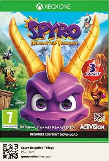 Spyro Reignited Trilogy Xbox One, PAL box front