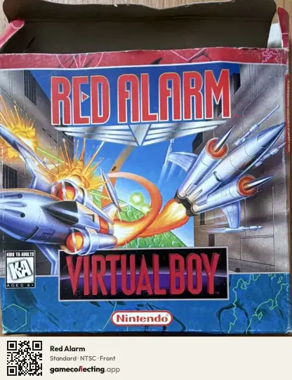 Red Alarm Virtual Boy, NTSC box front