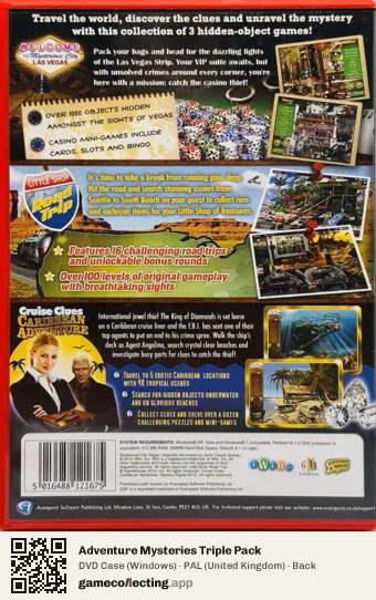 Adventure Mysteries Triple Pack Computer, United Kingdom box back