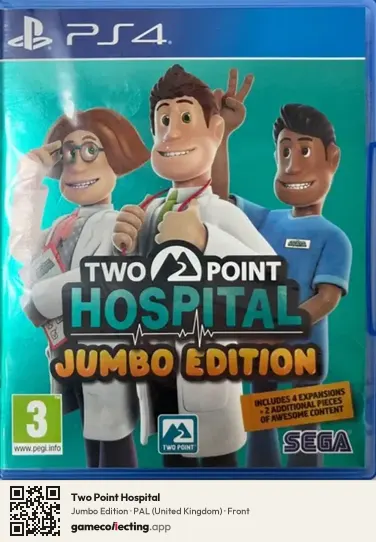 Two Point Hospital PlayStation 4, United Kingdom box front