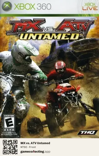 MX vs. ATV Untamed Xbox 360, NTSC box front