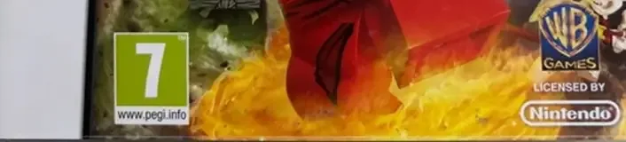 LEGO Battles: Ninjago, the PEGI square on its front