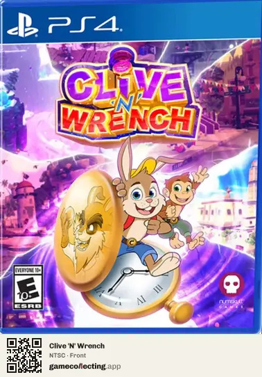 Clive 'N' Wrench PlayStation 4, NTSC box front