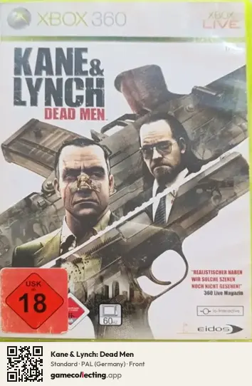 Kane & Lynch: Dead Men Xbox 360, Germany box front
