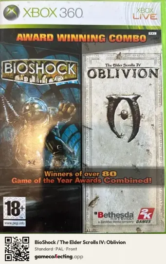 BioShock / The Elder Scrolls IV: Oblivion Xbox 360, PAL box front