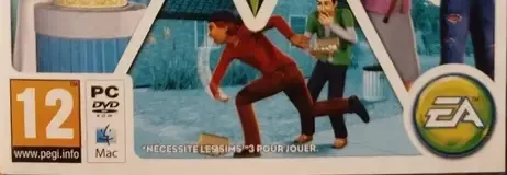 The Sims 3: Generations, the PEGI square on its front
