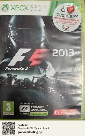 F1 2013 Xbox 360, Spain box front