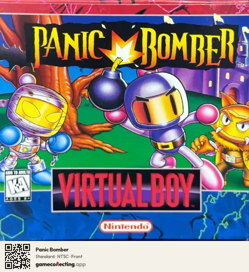 Panic Bomber Virtual Boy, NTSC box front