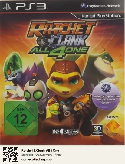 Ratchet & Clank: All 4 One PlayStation 3, Germany box front