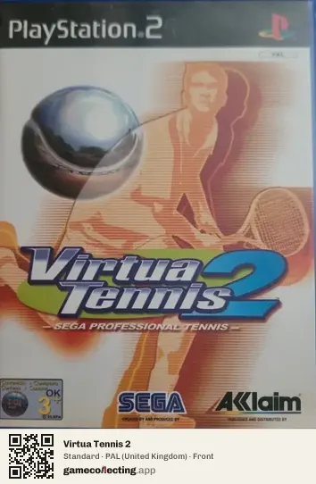 Virtua Tennis 2 PlayStation 2, United Kingdom box front