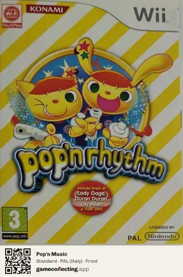 Pop'n Music Nintendo Wii, Italy box front