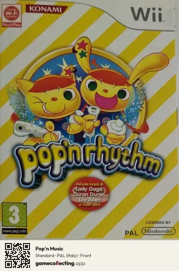 Pop'n Music Nintendo Wii, Italy box front