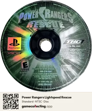 Power Rangers Lightspeed Rescue PlayStation, NTSC disc