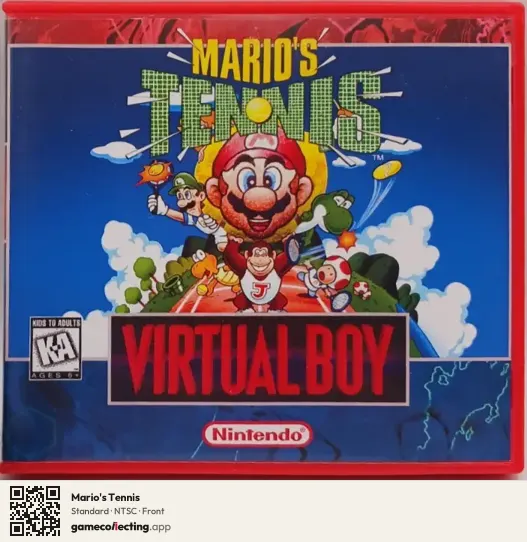 Mario's Tennis Virtual Boy, NTSC box front